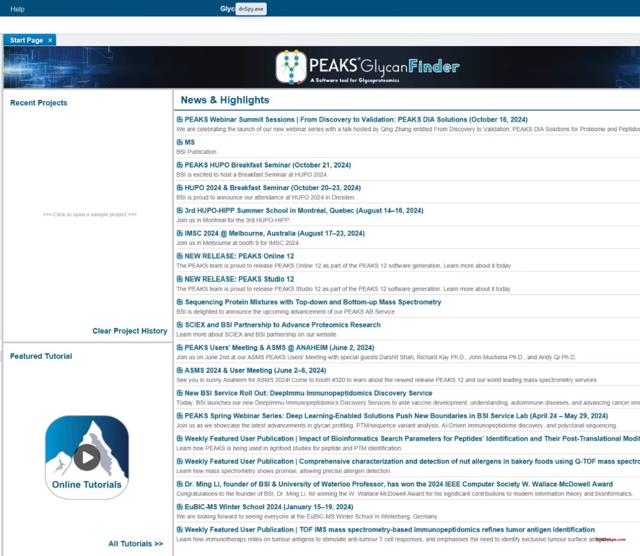 Peaks GlycanFinder 3.0
