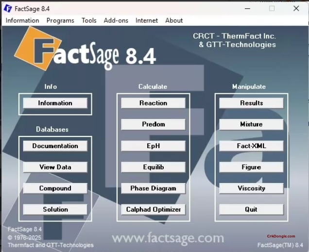 FactSage 8.4 download crack